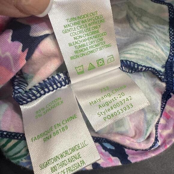 Lilly Pulitzer Seahorse Mermaid Nautical Print Kids PJs Sammie Set Pajamas Sz 8 - Picture 6 of 15